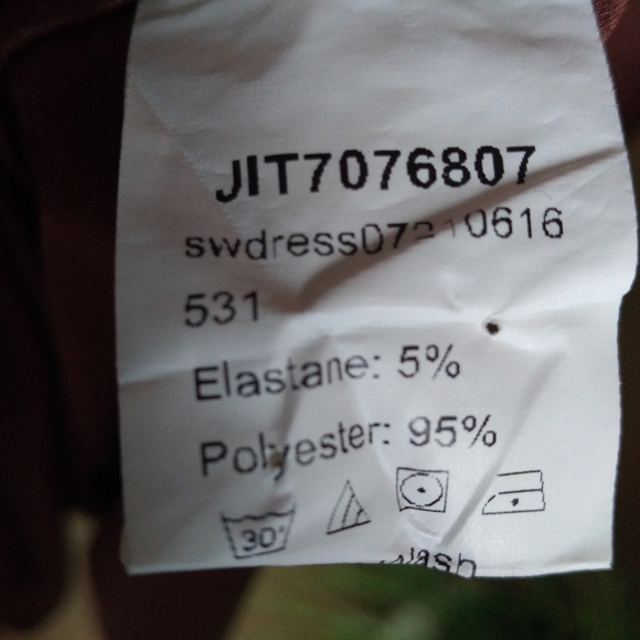 SOLD SHEIN Women's Brown Cut Out Tie Back Side Slit Dress-Size Medium - Picture 8 of 9